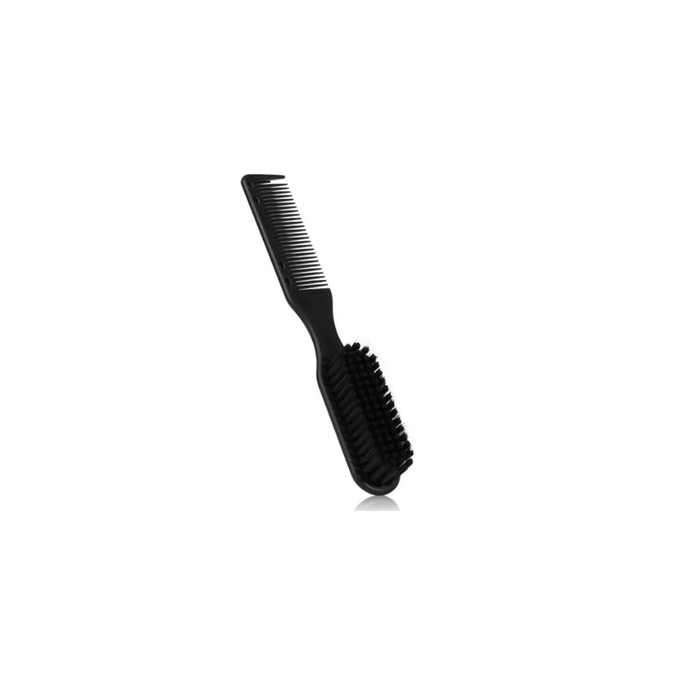 Unisex 2In1 Barber Brush And Comb For Haircuts, Clipper Cleaning And Professional Fade Results