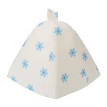 Universal Felt Sauna Hat with Snowflake Print, Breathable & Water Absorbent