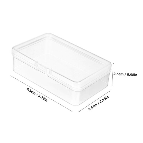 12Pack Clear Plastic Storage Boxes with Secure Snap Closure for Cards and Small Parts Organizer 1
