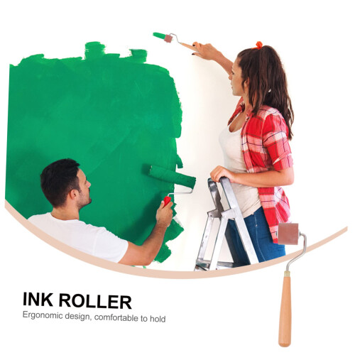 Rubber Ink Roller Brayer for Printmaking with Comfort Grip, Precise Ink Application, Crafting Tool 2