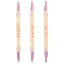 3pcs DualHead Nail Care Pen with Pumice Stone File Cuticle Remover for Smooth Fingernails and Toenails