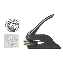 Embossing Stamp with Seal Design for Envelopes and Invitations Lily of the Valley Black