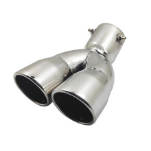 Stainless Steel Car Exhaust Tip for Toyota Highlander SUV, Curved Slant Cut, Corrosion Resistant