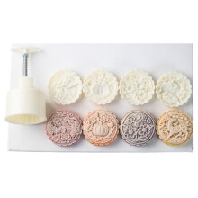 Cookie Press Round Flower Baking Mold ABS Food Grade Cutter for MidAutumn Festival Desserts
