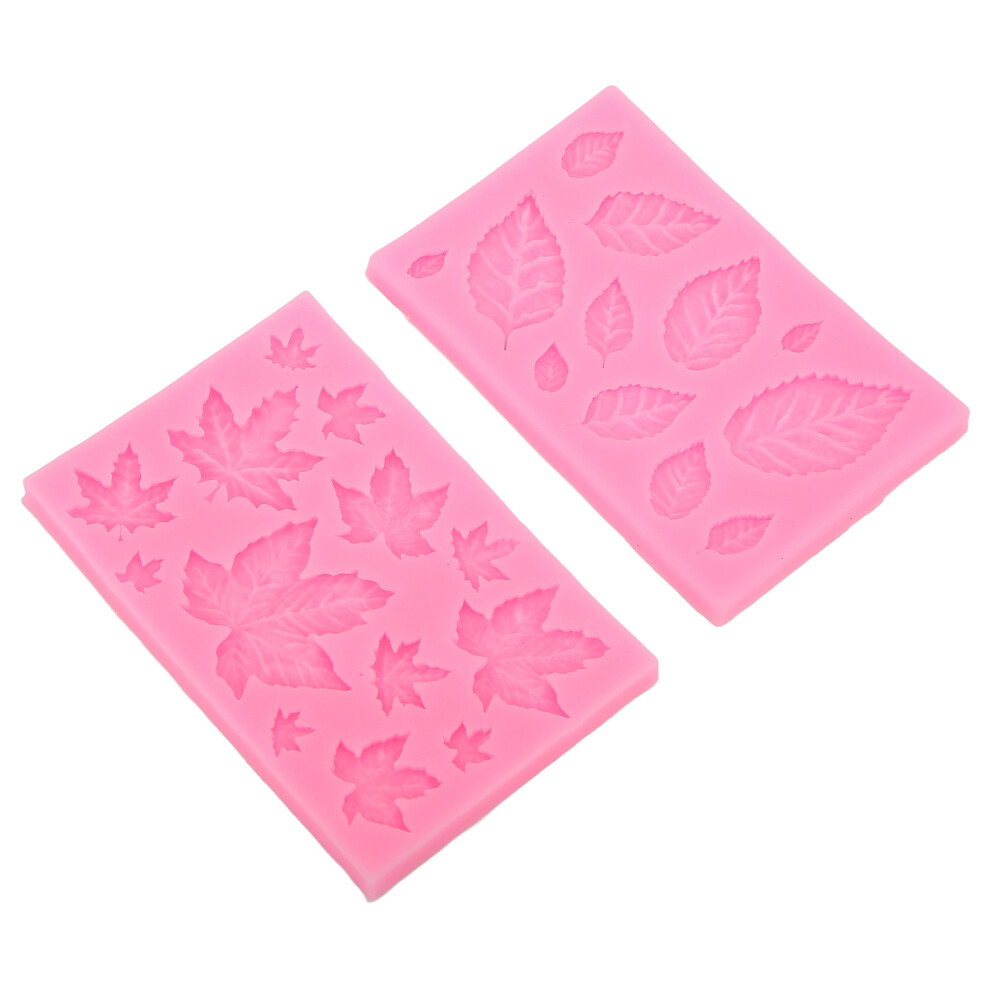 Pink Leaf Maple Silicone Fondant Mold For Cake & Dessert Decoration 4141390146490