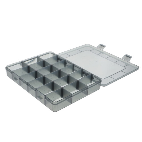 Plastic Storage Box Toolbox Organizer for Screws Nuts Hardware Parts with Quick Access Compartments