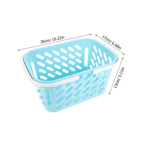 Storage Basket with Handles, Stackable SpaceSaving Organizer for Bathroom, Playroom, College 1