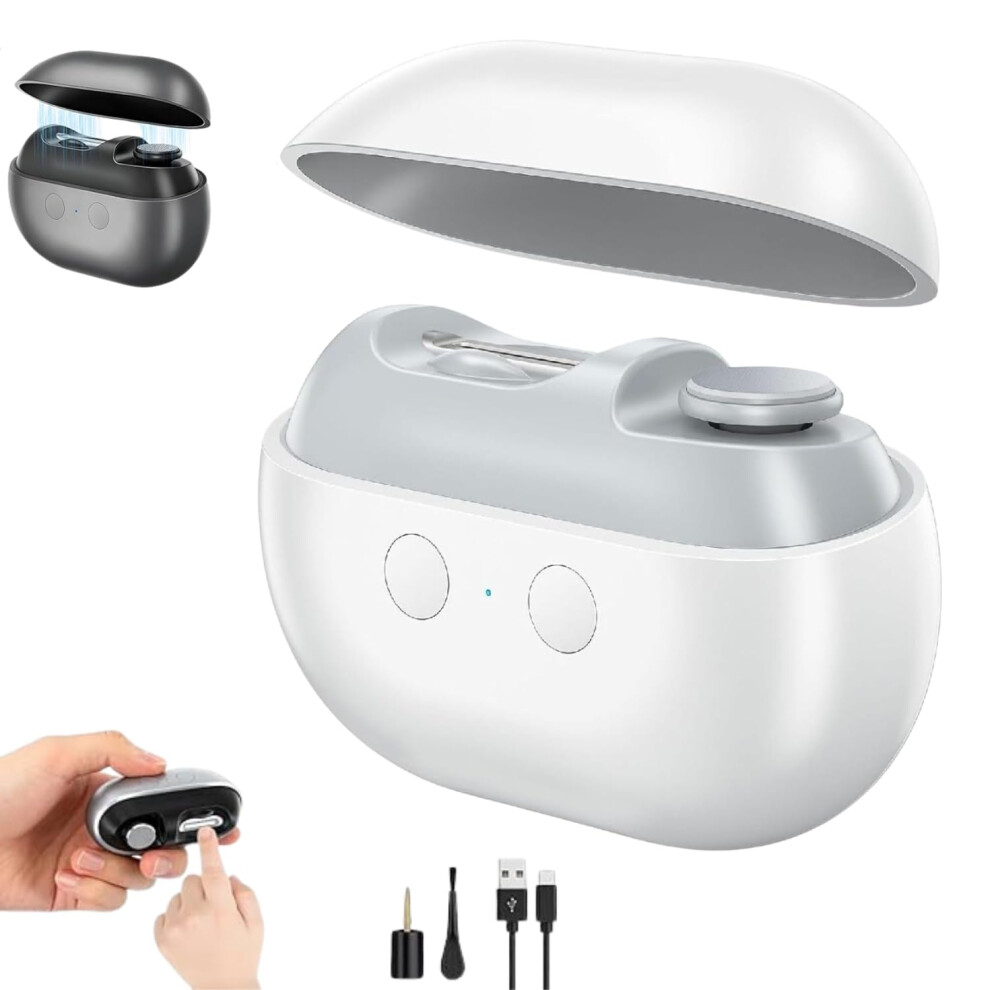 Light Electric Nail Clipper For Seniors With Led Rechargeable Painless Toenail Trimmer For Thick Nails