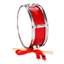 13 Inch Marching Snare Drum for Beginners with Drumsticks and Adjustable Strap, Rust‑Resistant Rim, Red
