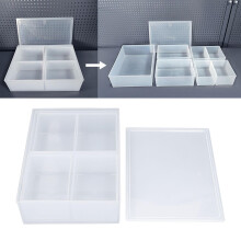 Plastic Storage Box Set, Clear Stackable Organizer for Jewelry, Crafts, Buttons and Metal Parts