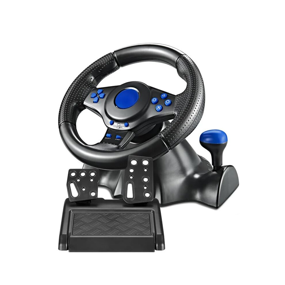 7 In 1 Racing Steering Wheel With Pedals For Pc Ps4 Xbox Switch Android, Vibration Feedback 9113335866522