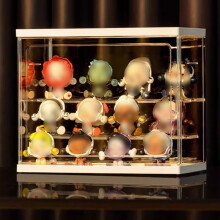 Acrylic Display Box with Magnetic Lock Door, Stackable Dustproof Organizer for Collectibles 27x14x23cm