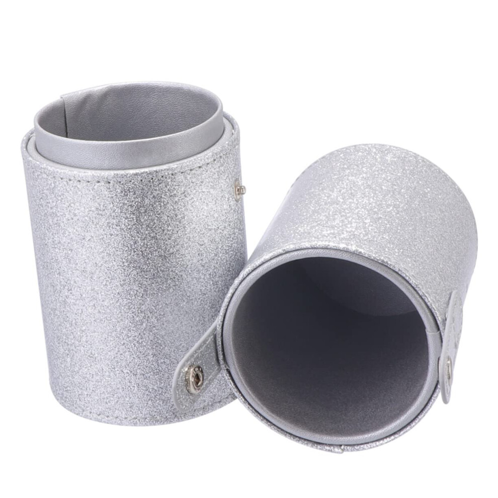 PU Leather Makeup Brush Holder with Large Capacity and Brush Shape Protection for Travel