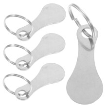 4pcs Stainless Steel Shopping Cart Token Keychain Quarter Size Trolley Coin for Grocery Trips