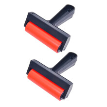 2pcs Brayer Roller Set for Printmaking and Crafts with Even Adhesion and Ergonomic Grip