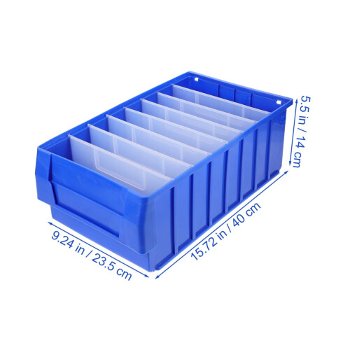 Storage Organizer for Small Parts with Adjustable Compartments, Durable Plastic Tool and Craft Box 1