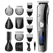 Electric Hair Clippers 6in1 Men's Grooming Kit Waterproof Beard Trimmer Rechargeable Low Noise