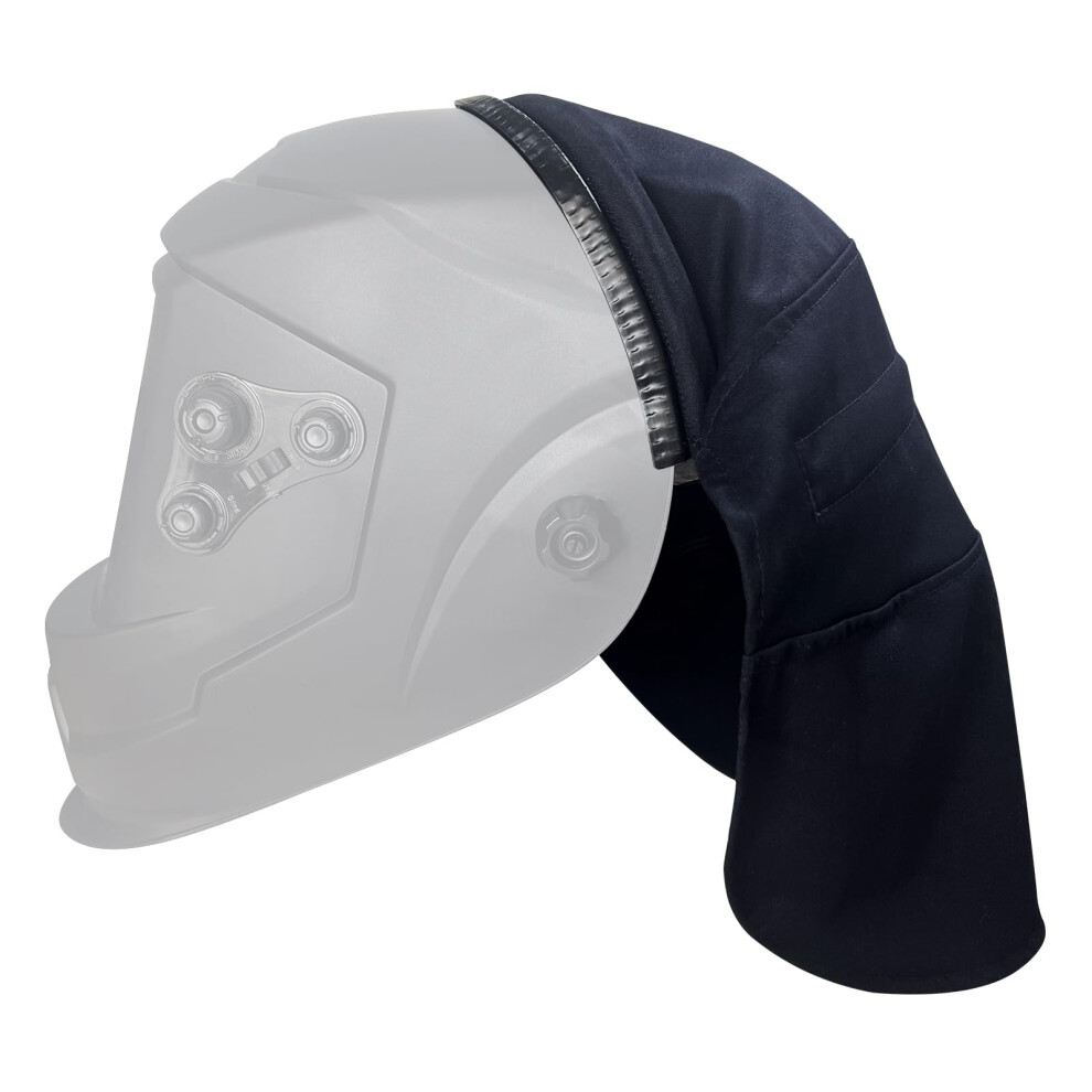 Flame Retardant Welding Helmet Bib With Wraparound Seal And Extended Head Neck Protection 9169991814087