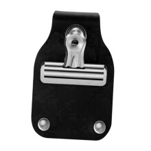 Livestock Number Holder with Secure Metal Clip Durable PU Leather for Horse Show Saddle Black