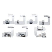 Pied presseur pour ourlet roulé en métal durable, jeu de 7 pieds ourleurs larges, installation facile, finitions impeccables, machine à coudre