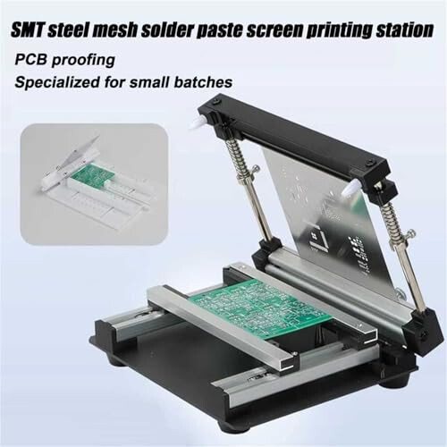 PCB Solder Paste Printer with Adjustable Fixture, Precision Manual Stencil Printing Station 10cm for PCB Prototyping 2