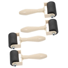 Rubber Ink Roller Set for Printmaking and Crafts, Durable 4pcs Linocut Printing Roller