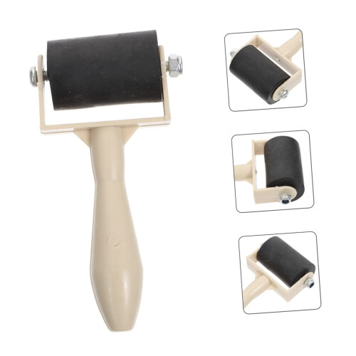 Rubber Ink Roller Set for Printmaking and Crafts, Durable 4pcs Linocut Printing Roller 1