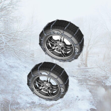 2pcs Heavy Duty Snow Chains for Cars and SUVs 235/85R16 Tires, Reliable Winter Traction