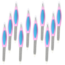 10pcs Stainless Steel Nail File and Cuticle Pusher Set DualEnded for Manicure Pedicure