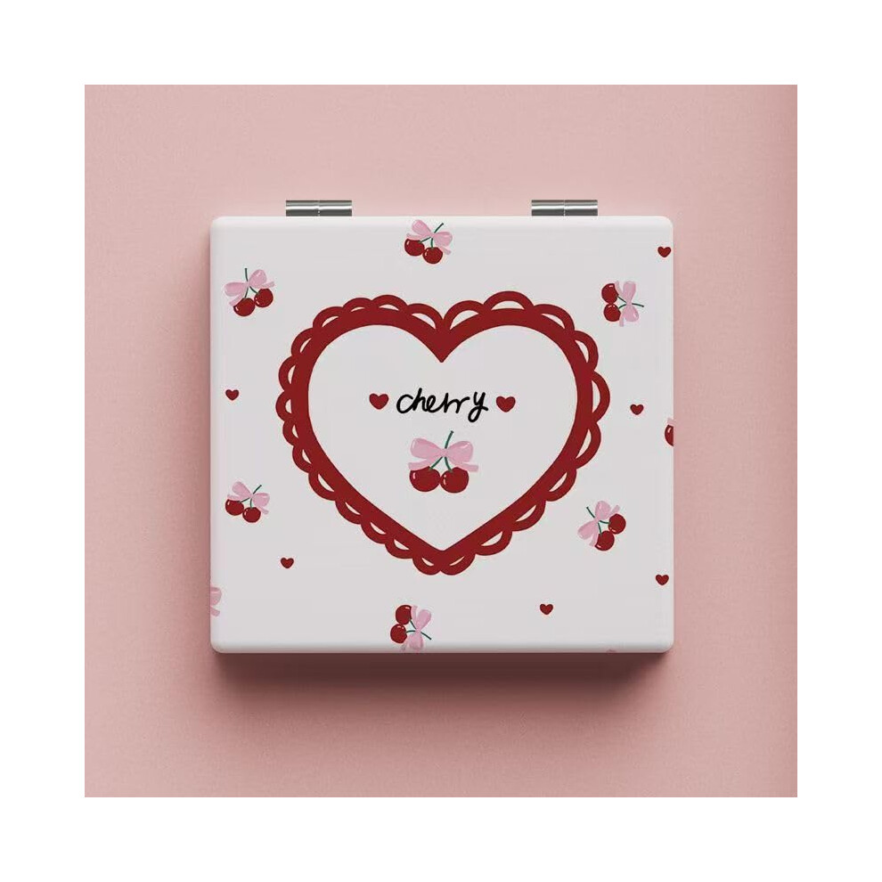 Compact Mirror with 1X 2X Magnification PU Leather Foldable Travel Makeup Mirror 2.8In