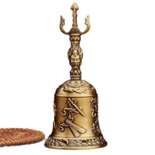 Vintage Tibetan Copper Meditation Bell with Clear Resonant Tone for Yoga and Sound Healing