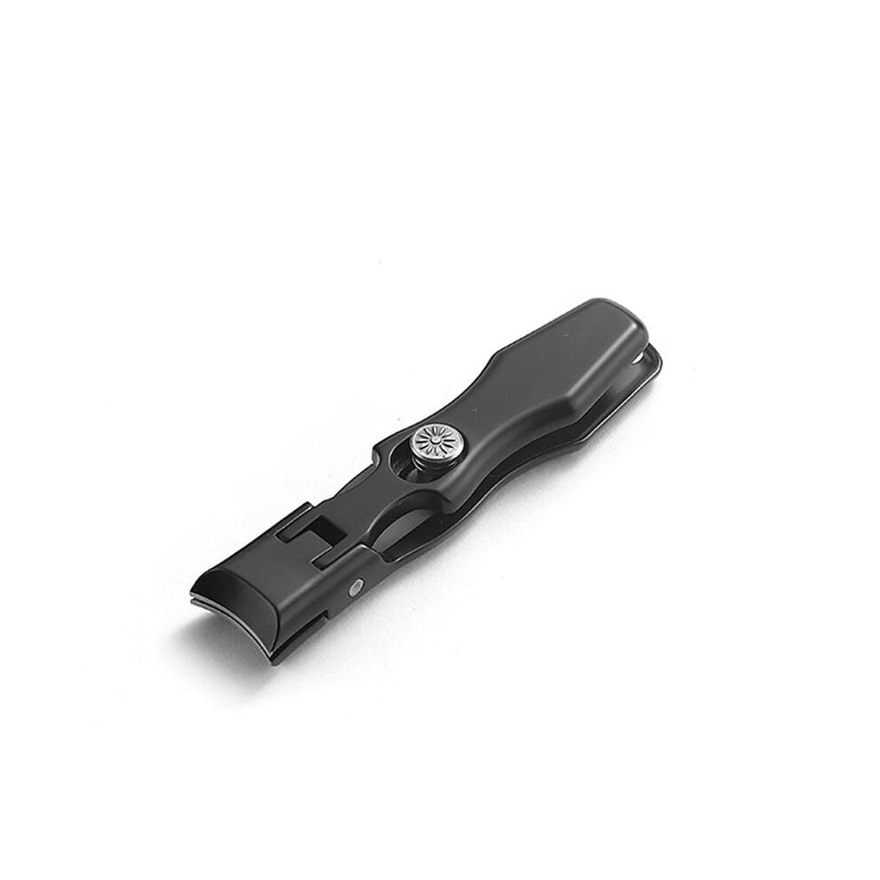 Gray Nail Clippers For Thick Toenails Ultra Sharp Stainless Steel With Catcher Ergonomic