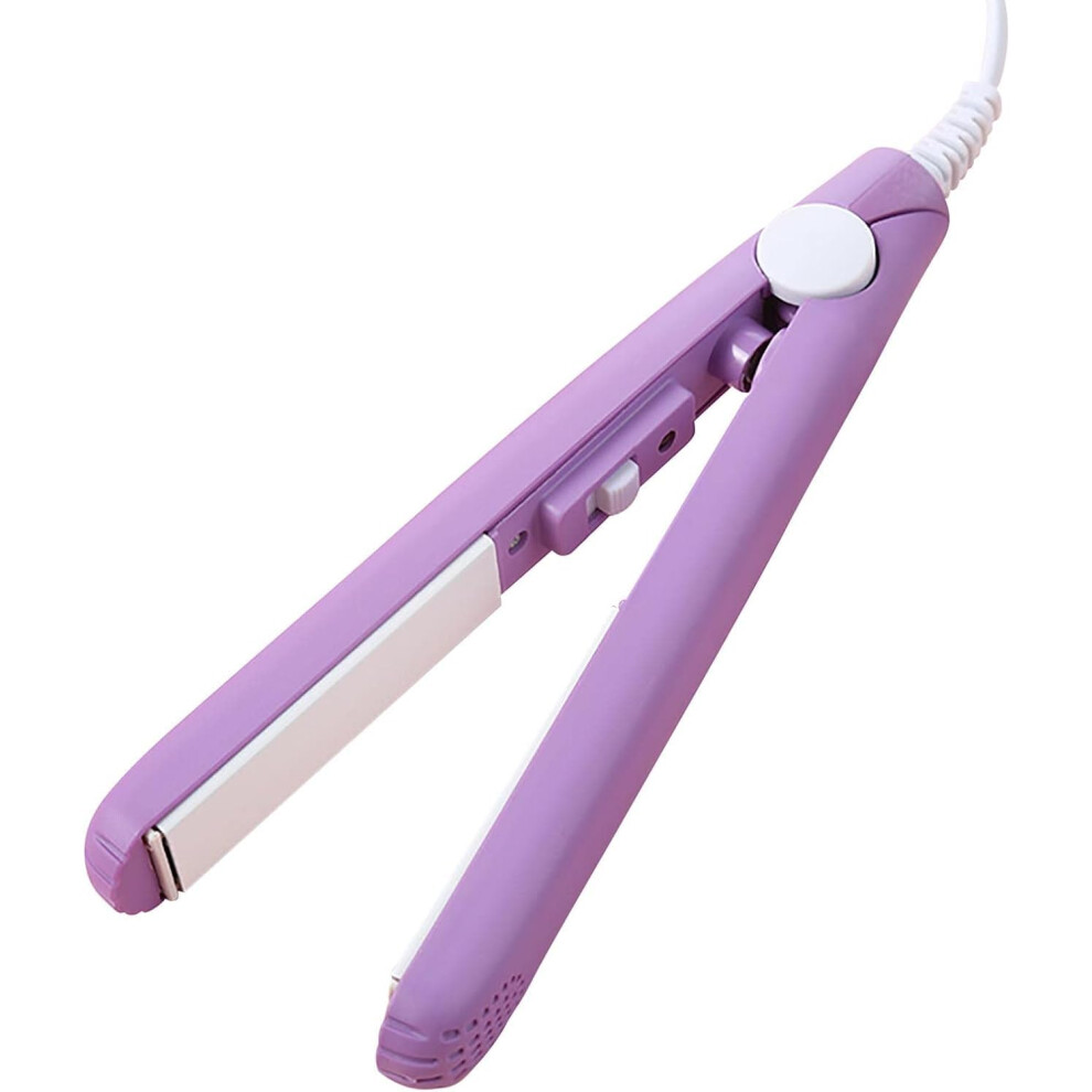 Mini Hair Straightener and Curling Iron 2in1 Ceramic Flat Iron for Short and Fine Hair