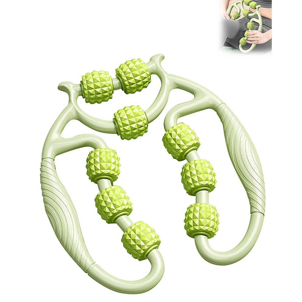 Green Leg Massager Roller For Calves And Thighs, Muscle Roller Stick Deep Tissue Massage Tool