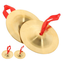 Mini Copper Finger Cymbals for Belly Dance with Elastic Bands and Bright Clear Tone