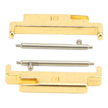 Robuster Edelstahl-Uhrenadapter 18-22mm Metallbandverbinder Gold 1 Paar