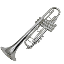 B Flat Trumpet Silver Plated Professional with Case Precise Pitch Rich Tone for Jazz and Classical