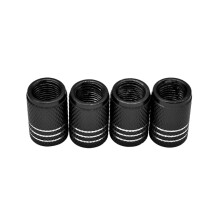 Tire Valve Caps Black Aluminum Stem Covers Dustproof Protection for Motorcycle and Car Wheels