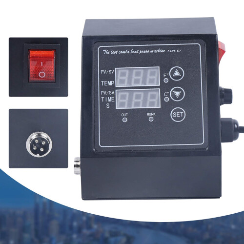 Heat Press Controller Box 110V KType with LED Dual Display and Precise Temperature Control 1