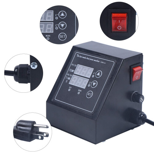 Heat Press Controller Box 110V KType with LED Dual Display and Precise Temperature Control 2