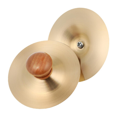 2pcs Mini Finger Cymbals Copper Durable Hand Percussion for Belly Dance Stage Performance