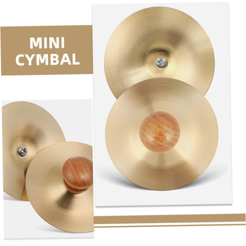 2pcs Mini Finger Cymbals Copper Durable Hand Percussion for Belly Dance Stage Performance 2