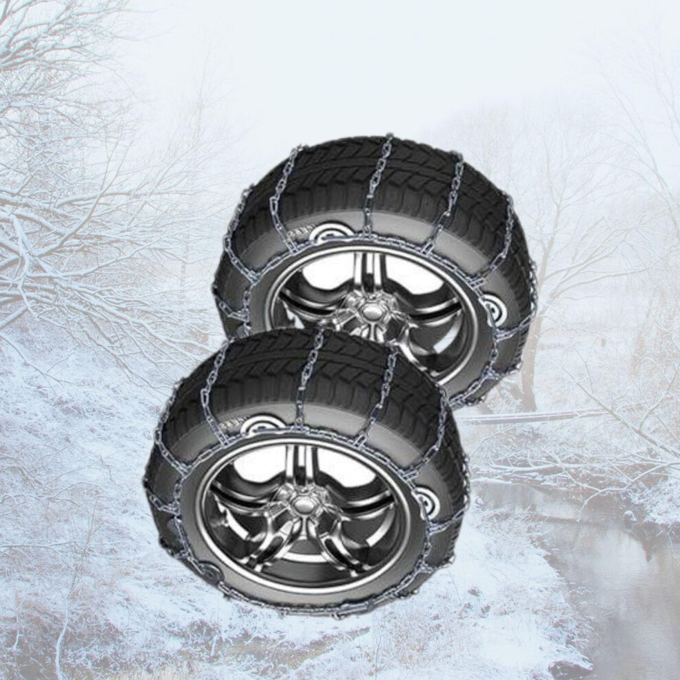 Snow Chains For Cars 215/60R15 Enhanced Winter Traction Antiskid Tire Chains 2Pcs 9174973720843
