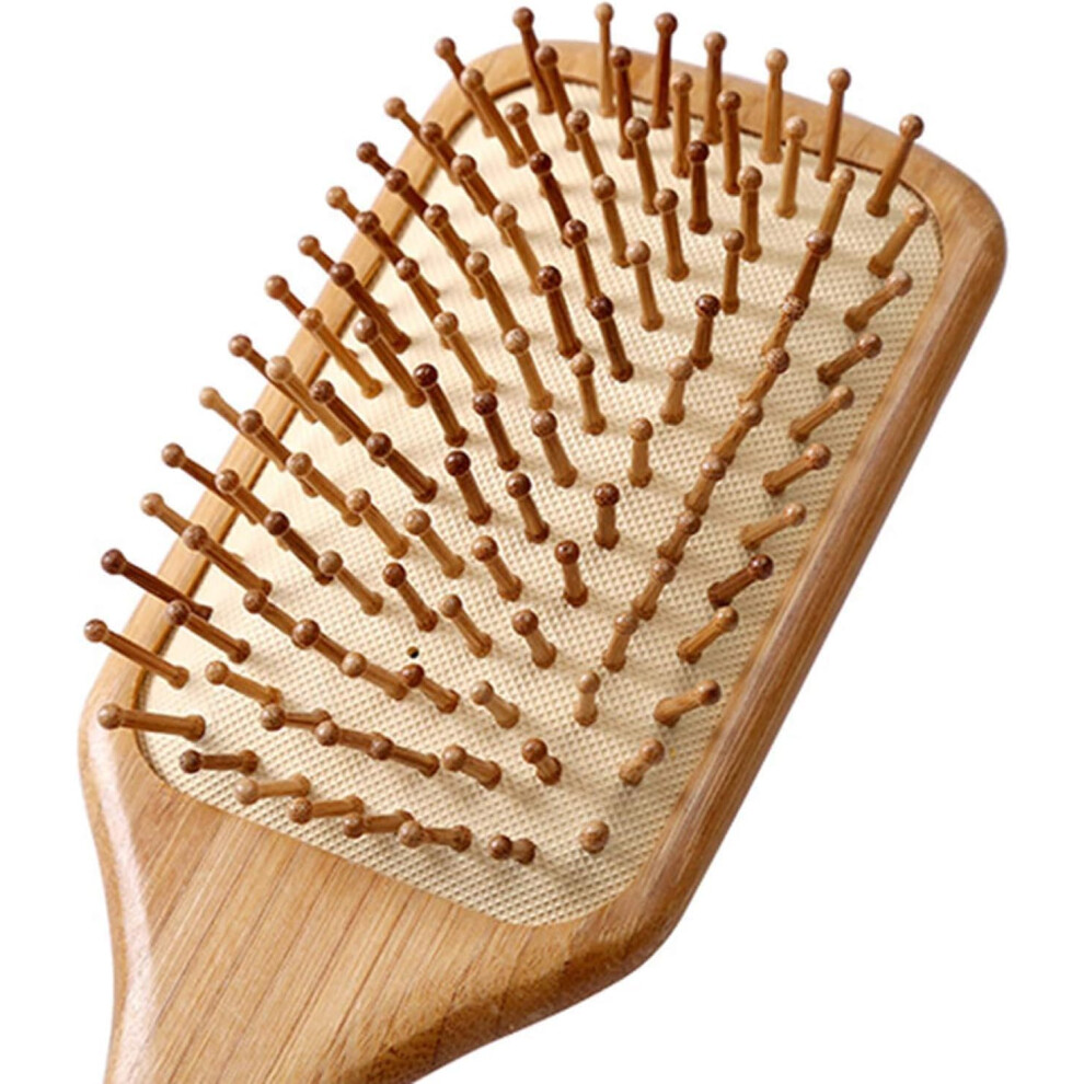 Natural Bamboo Paddle Hair Brush for Detangling and Scalp Massage Anti Static EcoFriendly 1pcs