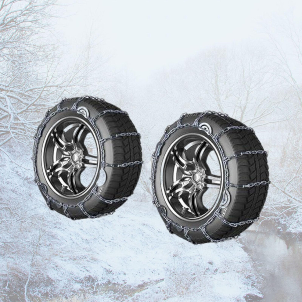 2Pcs Snow Chains For Cars 225/65R17, Heavy Duty Tire Chains With Improved Snow Traction 9174973721727