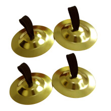 Copper Finger Cymbals for Dancers 4 Pcs Belly Dance Percussion with Clear Bright Sound