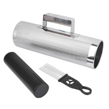 Percussion Shaker Stainless Steel Cylinder with Ergonomic Grip for Professional Rhythm Control