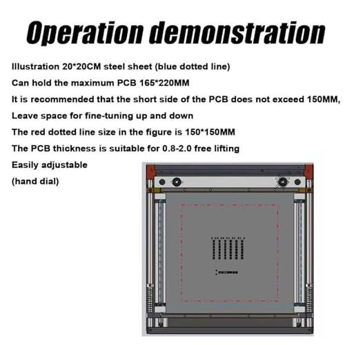PCB Solder Paste Printer with Adjustable Fixture, Precision Manual Stencil Printing Station 10cm for PCB Prototyping 1