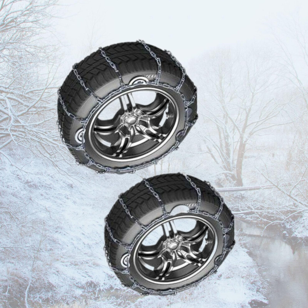 Snow Chains For Cars 2Pcs 285/65R17 Durable Manganese Steel Antiskid Tire Chains For Winter Driving 9174973721079