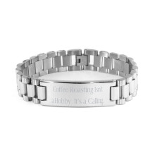Coffee Roasting Engraved Stainless Steel Bracelet Adjustable 8Inch Fit Handmade Gift for Coffee Lovers